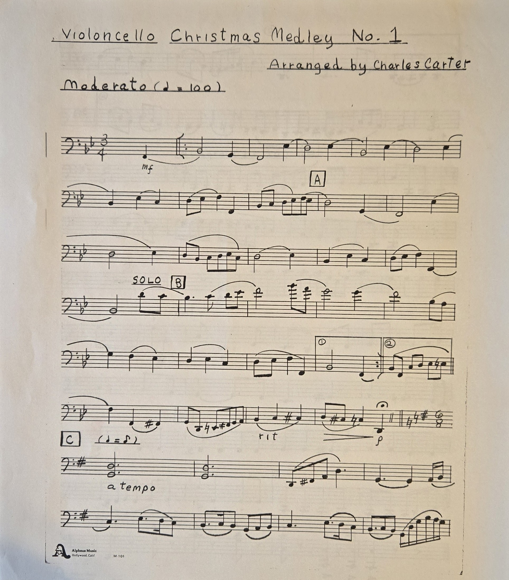 Medley 1 Cello P1
